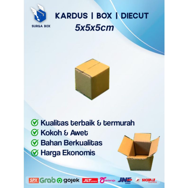 

Kardus Karton Box 5x5x5 cm ST model Indomie kubus