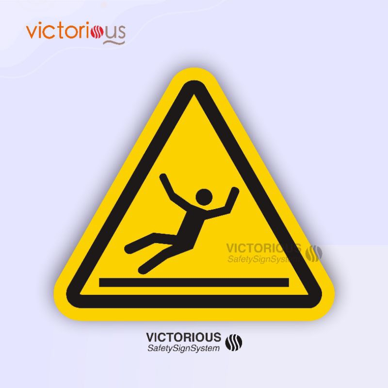 

Sticker Safety Sign K3 Standar ISO 7010 Simbol Bahaya Permukaan Licin Sticker Sign