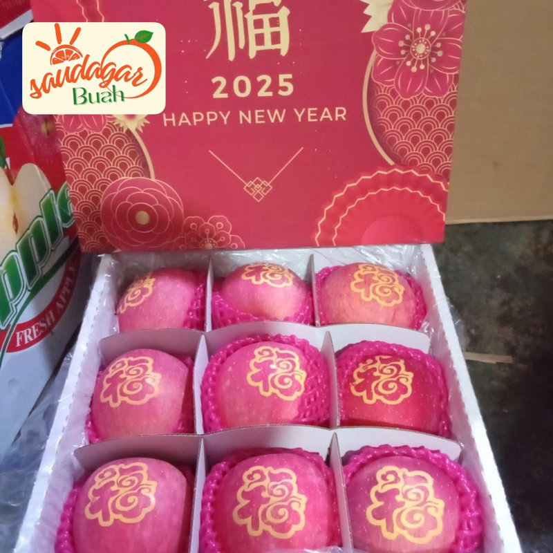 

BUAH APEL FUJI PREMIUM TATTO SIZE 9 SPECIAL GIFT GROSIR 1 DUS
