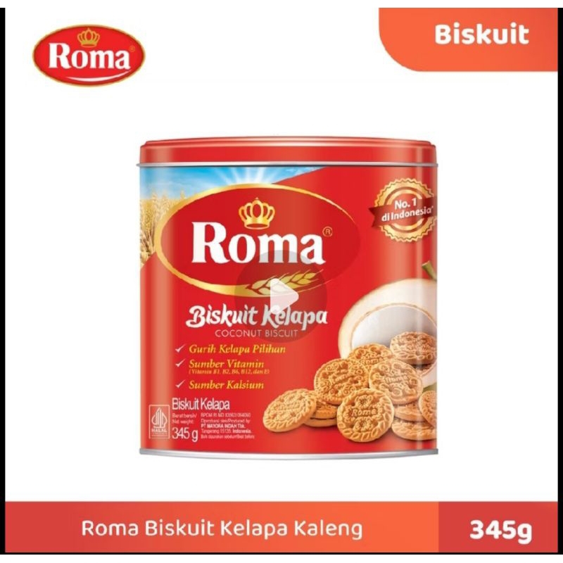 

Roma biscuit kelapa kaleng 345g