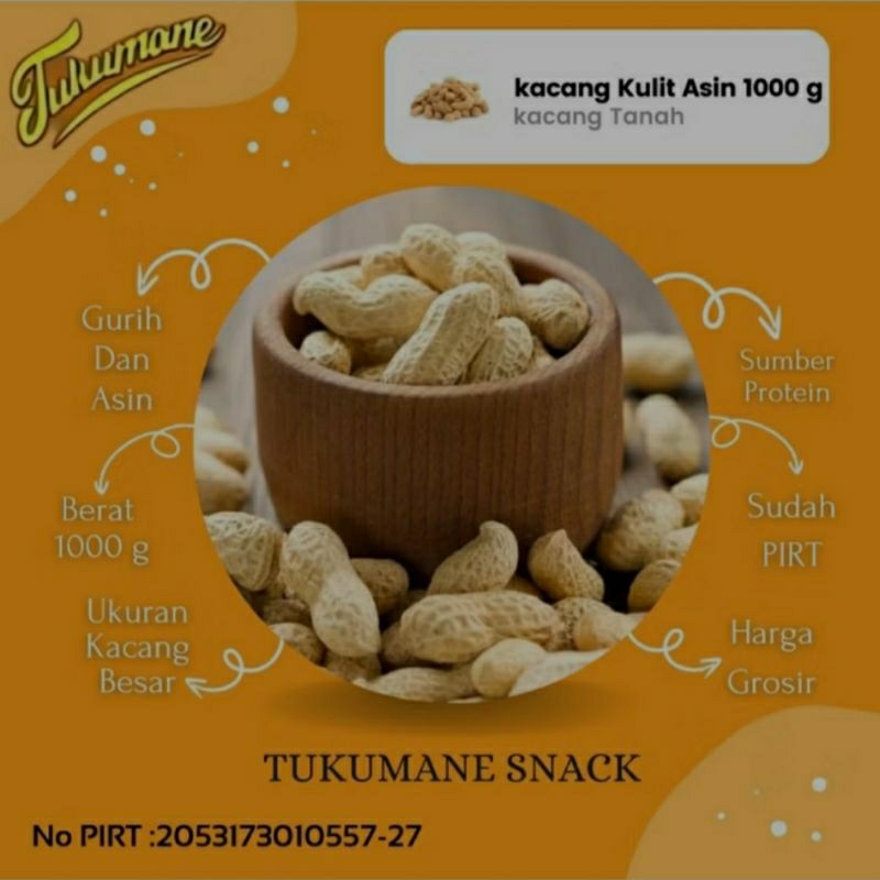 

Kacang kulit asin super premium 1KG