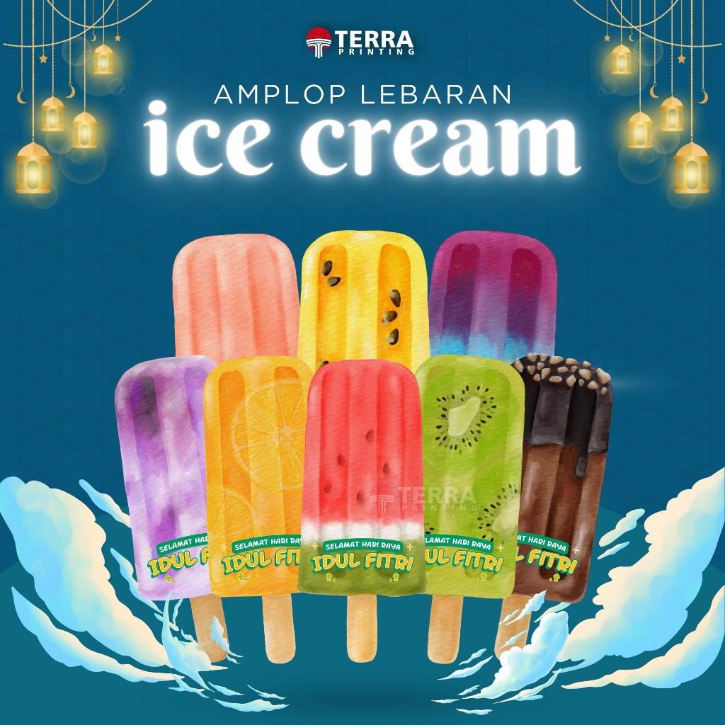 

( SATUAN ) AMPLOP LEBARAN ICE CREAM 3D VIRAL 2025 - AMPLOP LEBARAN UNIK TERBARU