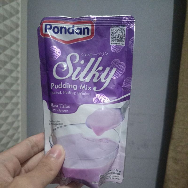 

puding nutrijel rasa taro, enak,
