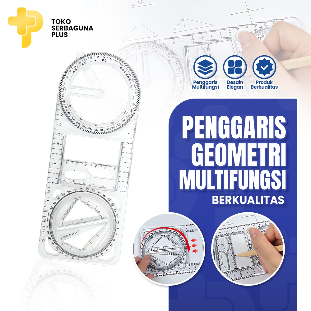 

Penggaris Busur Derajat Multifungsi Rotary Geometric Drawing Ruler Alat Tulis Sekolah Kantor Serbaguna