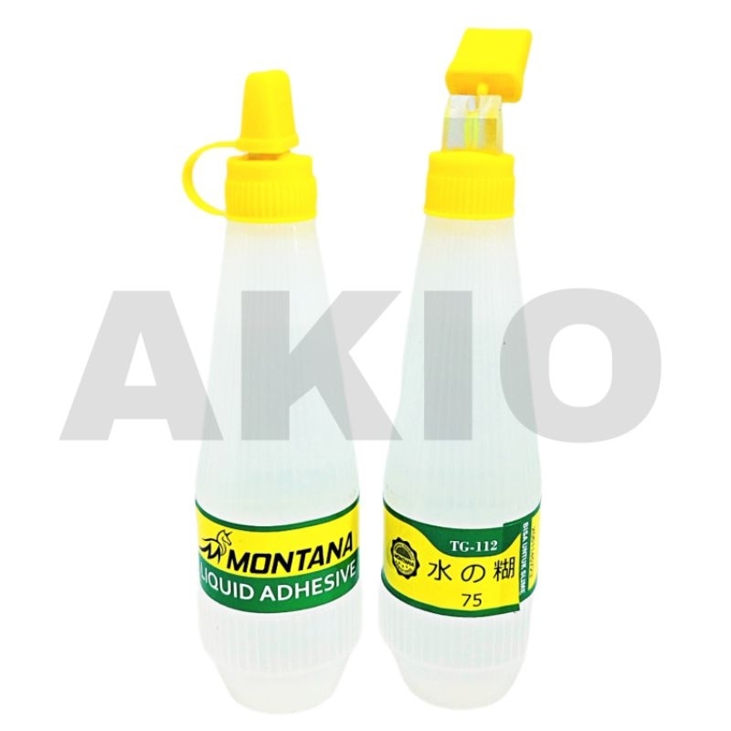 

Lem Kertas Stick Cair Bening Besar Slime MONTANA 75 ml TG-112 Glue Liquid Adhesive Povinal Transparan Murah