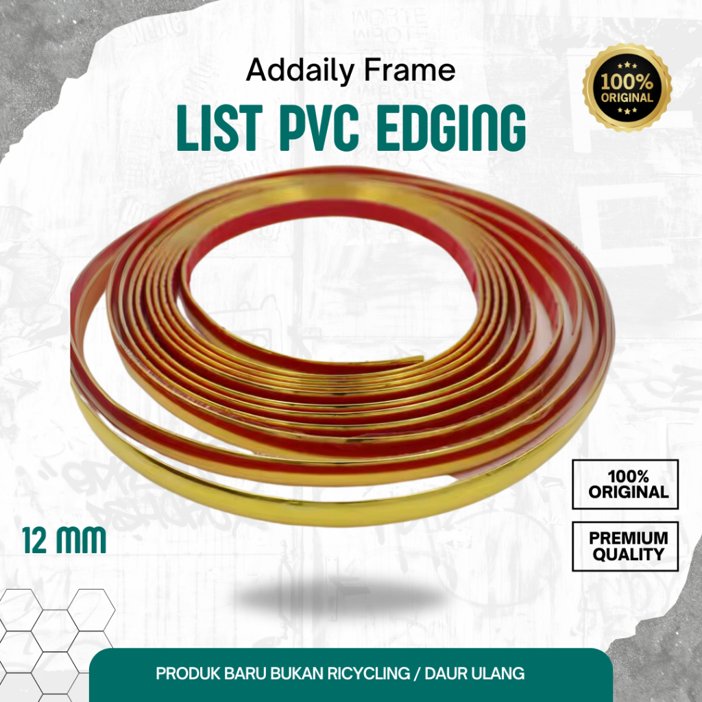 Lis PVC Edging Original untuk Photoblock 12 MM