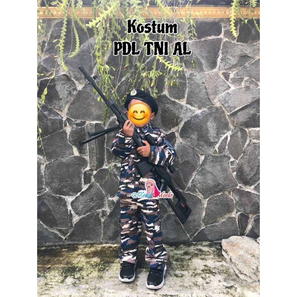Setelan TNI Angkatan Laut (AL) Baju TNI Anak Laki Laki Profesi Tentara Baju PDL Kerja Cilik