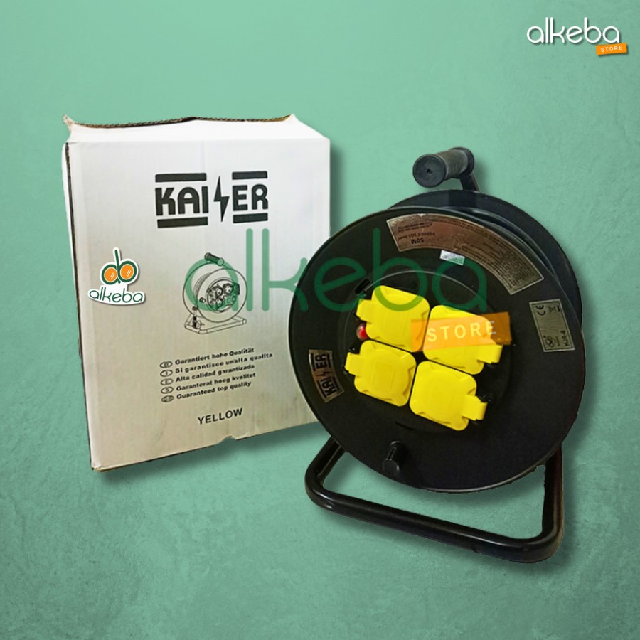Kabel Roll Kaiser 50 Meter gulungan 50 m 4 stop kontak listrik