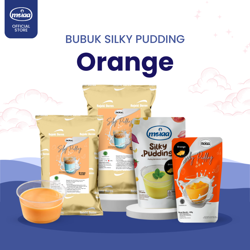 

MOIAA - Silki Puding MOIAA Orange 200g - Pudding Buah Jeruk 200g / Powder Makanan / Bubuk Bahan Puding