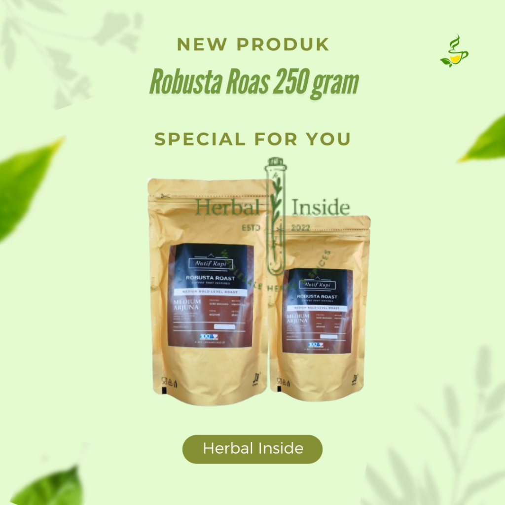 

KOPI ROBUSTA ARJUNA PREMIUM 250 gram