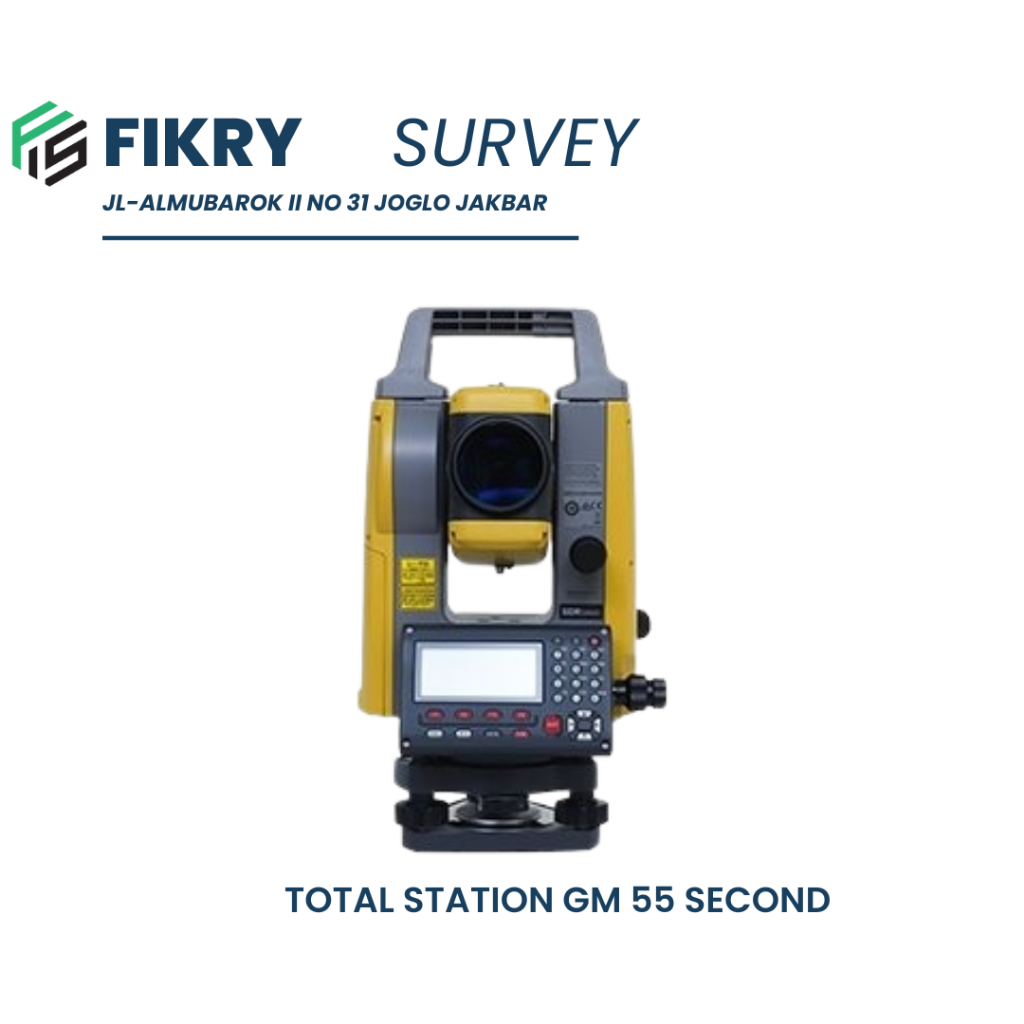 Total station Topcon GM 55 bekas komplit