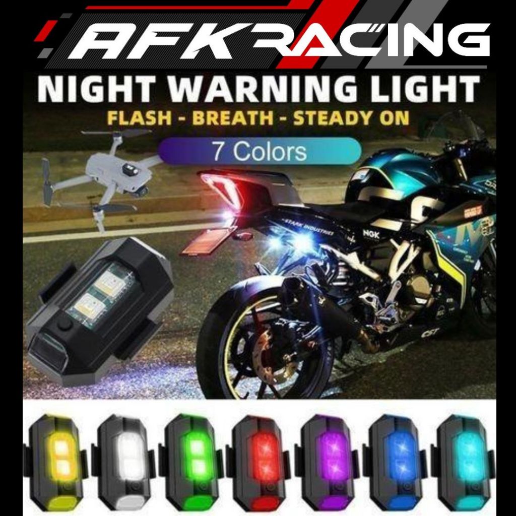 Lampu running Mobil Sepeda Motor LED RGB Lampu LED Kedip Pesawat RGB lampu senja mobil motor sepeda 