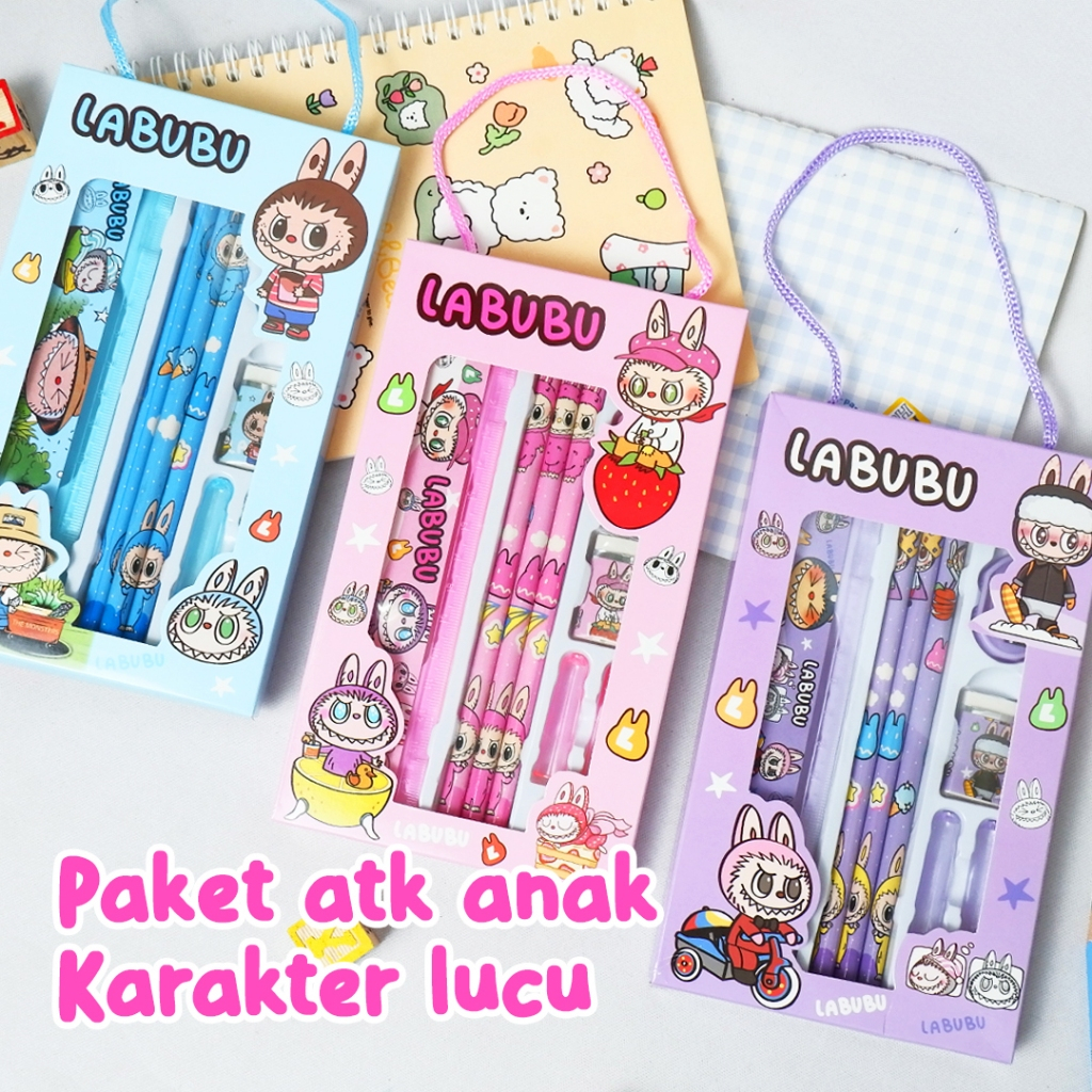 

TnT Pensil Set Labubu Alat Tulis Sekolah Lucu / Souvenir Ulang Tahun Anak / Stationery Set 6605