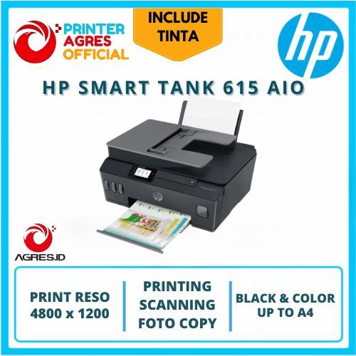 HP PRINTER SMART TANK 615 ALL IN ONE PRINTER WIRELESS