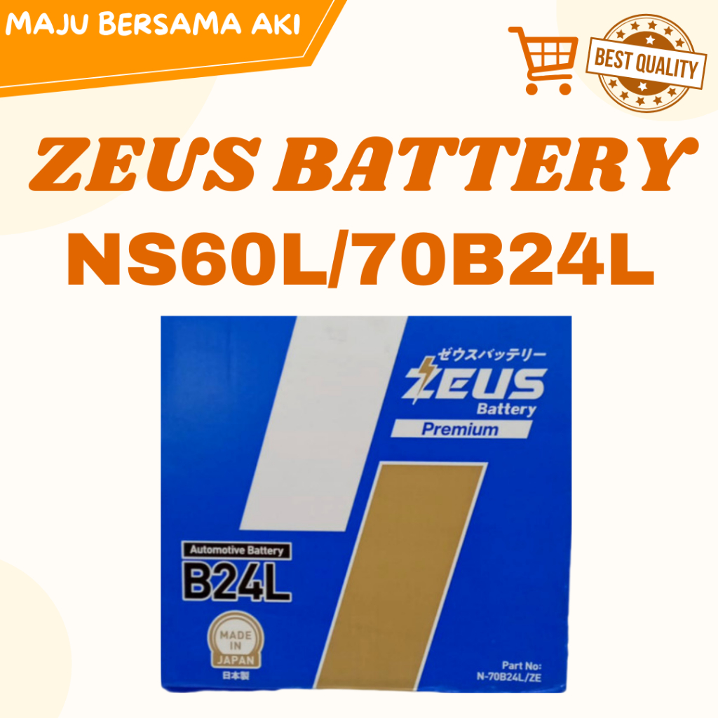 Aki Mobil NISSAN MARCH NS60L ZEUS Accu Kering / MF