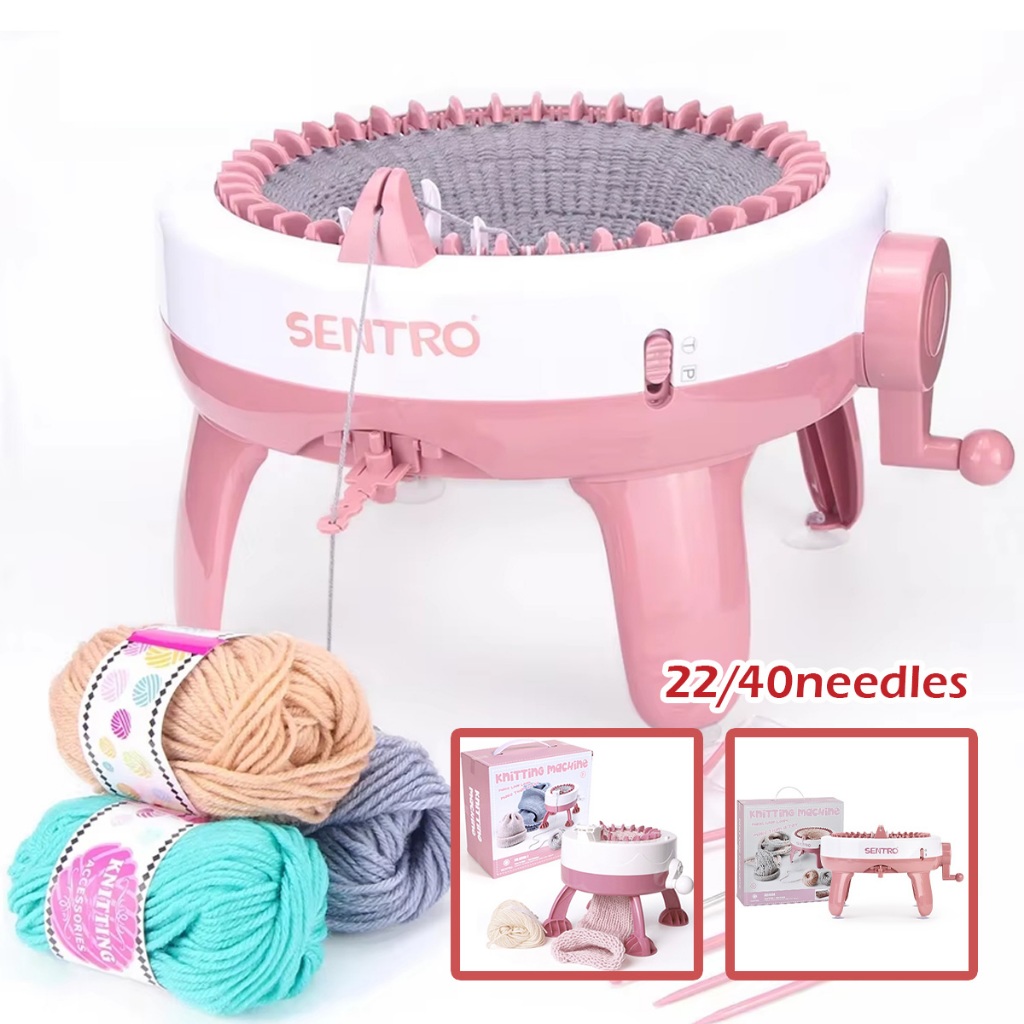 22/40-pin Alat Merajut Otomatis Engkol Tangan Weaving Loom Mesin Rajut Otomatis Bisa merajut topi, s