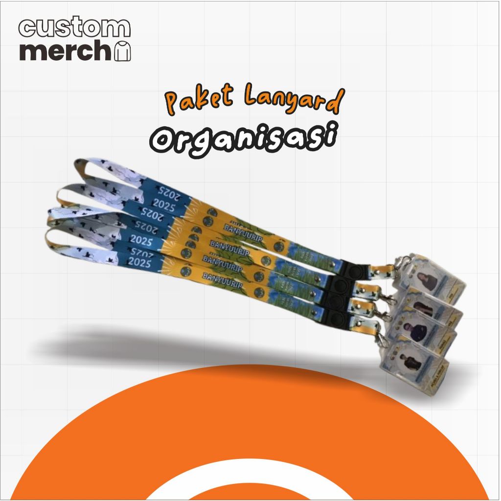 

Paket Lanyard Custom Desain Bebas Custom sudah ada ID Card dan Wadah