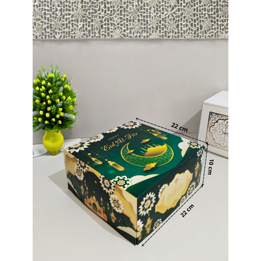 

( 10 Pcs ) Box Kotak Kue Hampers Packaging Lebaran 22 x 22 x 10 Premium