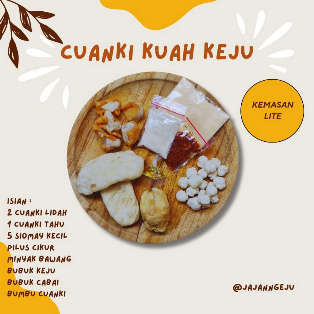 

[Ready Stock] Cuanki Kuah Keju Kemasan Lite 1 pcs