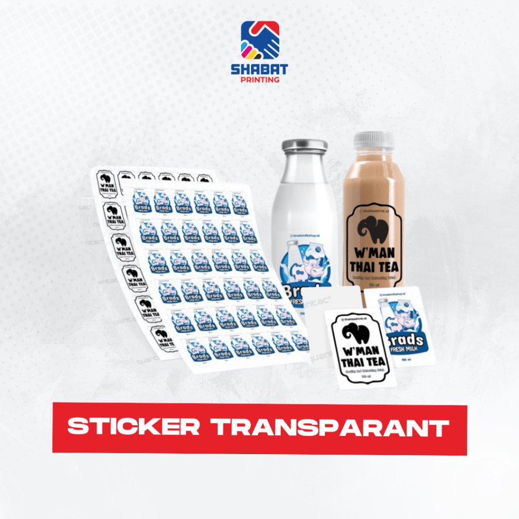 

Stiker Label Transparant A3+ Cutting Kiss Cut /Cetak sticker transparan