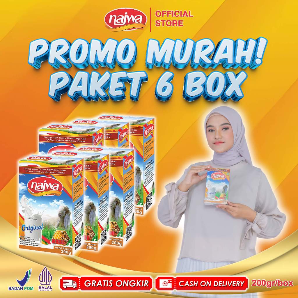 

Etawa Najwa paket 6 BOX - susu kambing etawa premium original