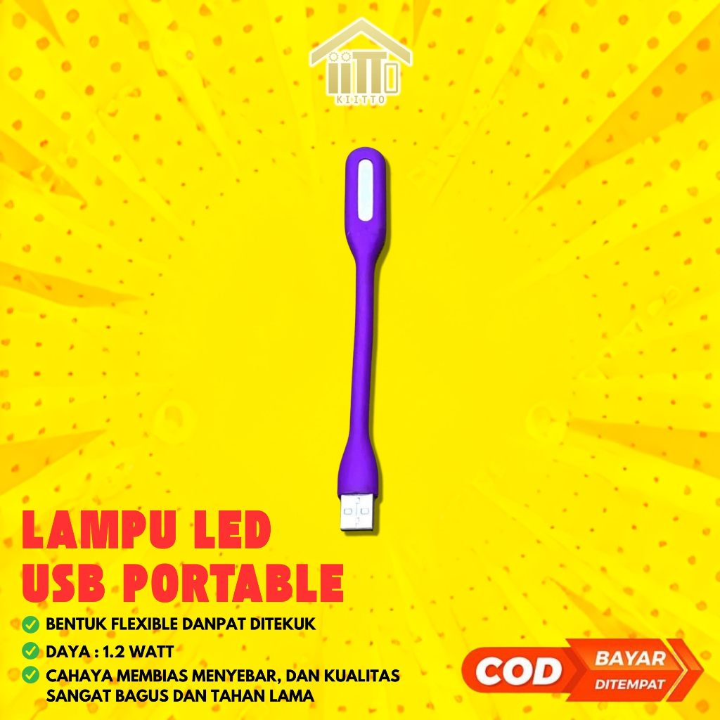 LAMPU LED USB PORTABLE / LAMPU USB SERBAGUNA / LAMPU PORTABLE USB / LAMPU USB BACA / LAMPU TIDUR USB