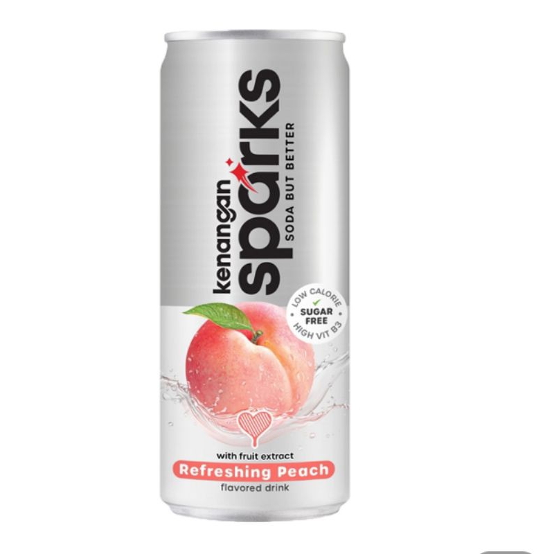 

Kenangan Sparks Minuman Karbonasi Refreshing Peach Kaleng 250 ml