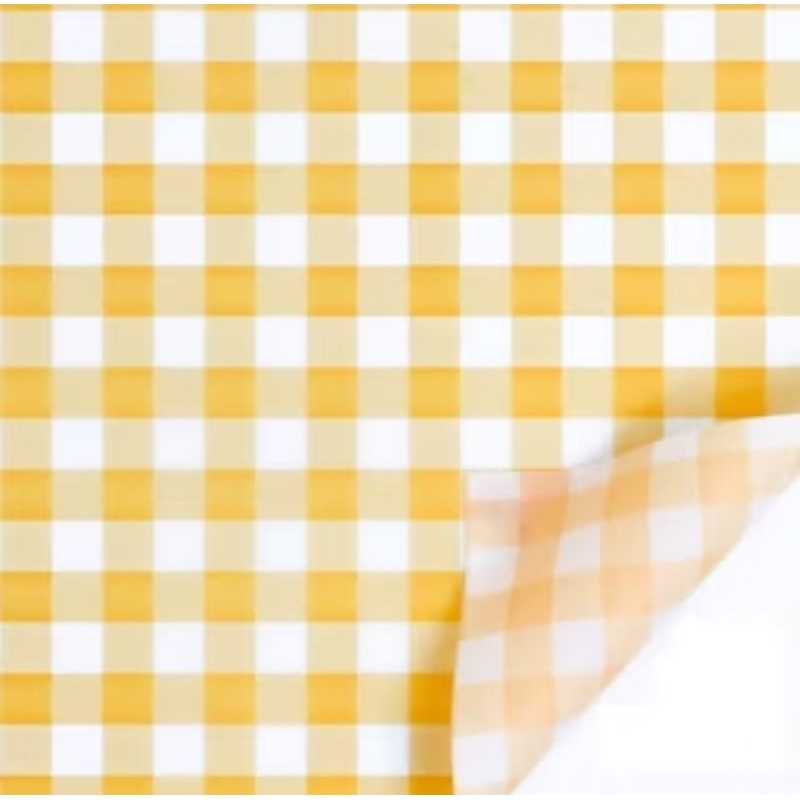 

Cellophane motif Gingham/Flower Warpping paper color yellow