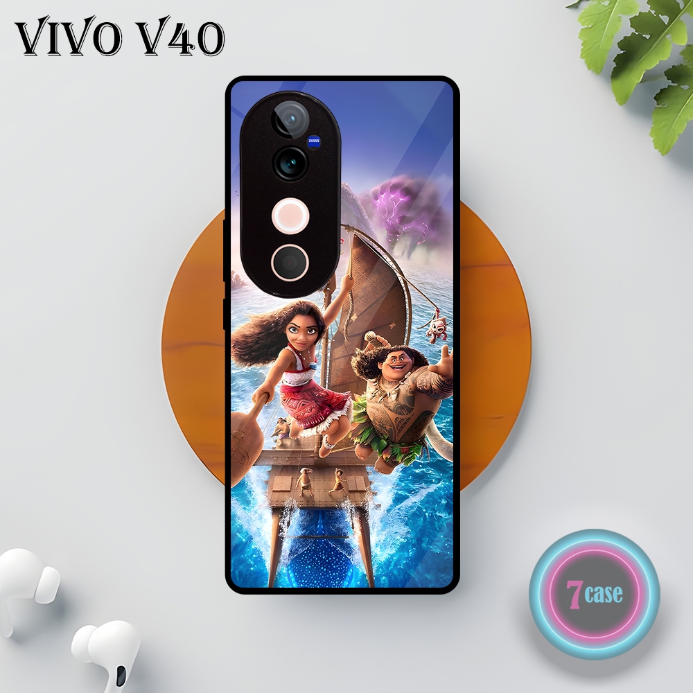 (DK20) Case Kilau Vivo V40 I Casing Hp Vivo | Pelindung Smartphone Motif MOANA