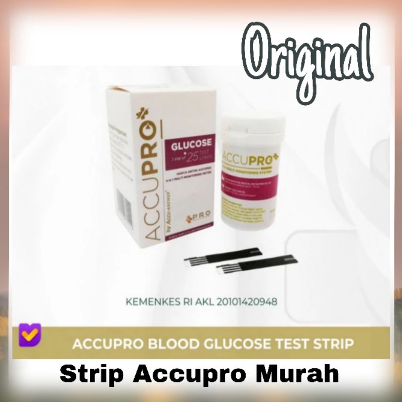 Strip cek gula darah Accupro / stik Glucose accupro / gula accupro