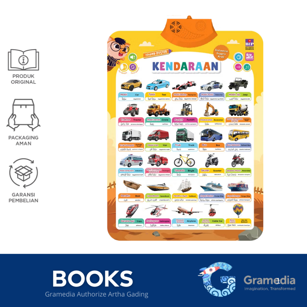 Gramedia MAG - Sound Poster Bip Bip: Kendaraan