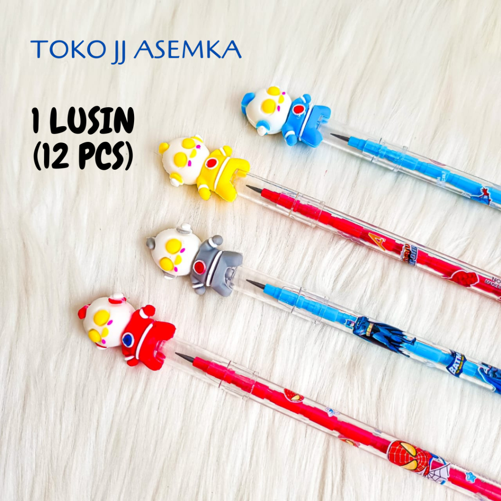 

1 LUSIN (12 PCS) PENSIL SUSUN ULTRAMAN V1 BENSIA LANTU PENCIL ATK ANAK COWO CEWE MURAH GROSIR COD