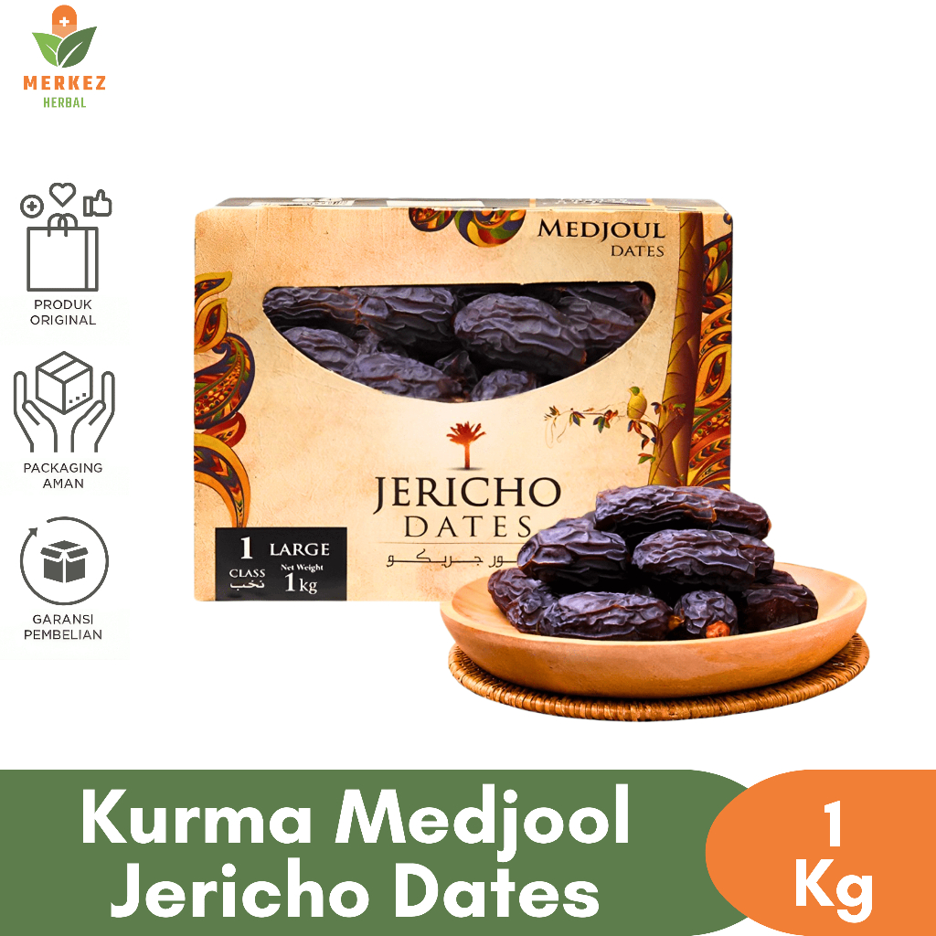 

Kurma Medjool Palestina Jumbo 1 Kg Premium Quality | Korma Medjol Dates Asli Palestin 100% Original