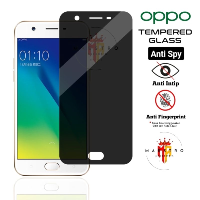 Tempered Glass Anti Spy Oppo A37 A37f A57 A59 A83 A91 Anti Gores full Layar