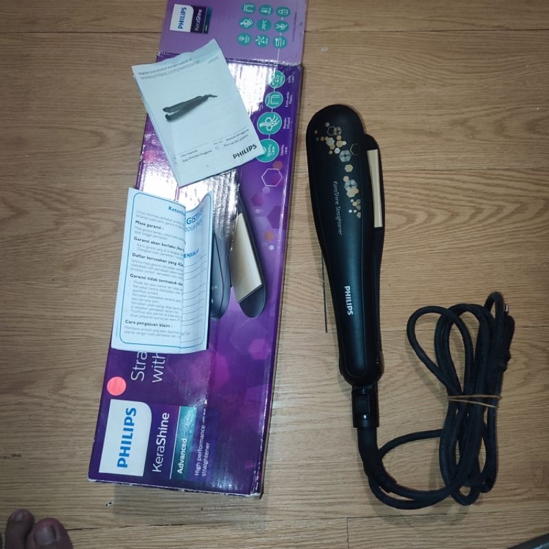 catokan rambut Philips kerashine straightener PRELOVED