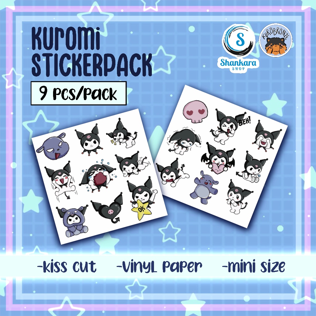 

( isi 9 karakter ) KUROMI STICKER PACK / STIKER LUCU / STIKER JURNAL / STIKER IMUT / STIKER SANRIO