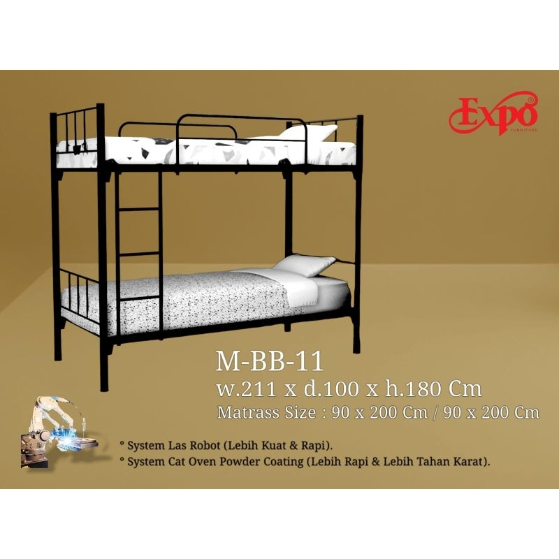 RANJANG BESI TINGKAT KASUR BESI TINGKAT RANJANG SUSUN BESI BUNKBED M-BB-11
