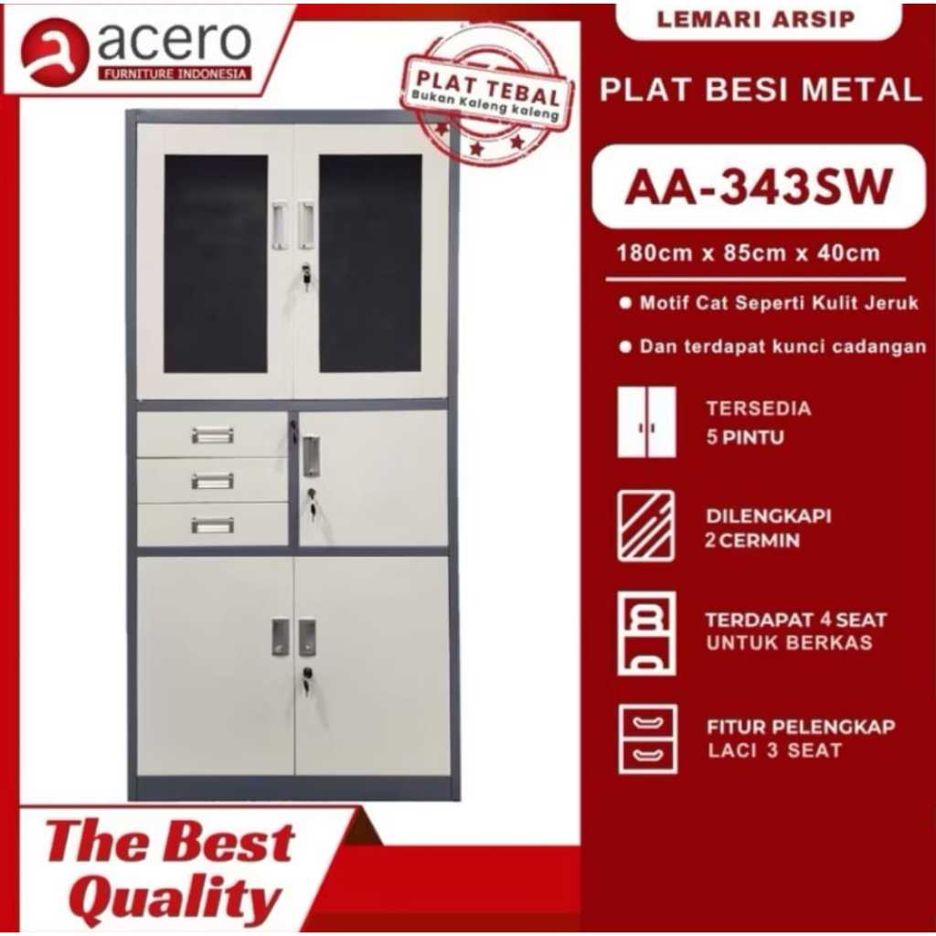 Lemari Arsip/Lemari Arsip Kantor/Lemari Arsip Besi/Lemari Filling Cabinet-Acero AA343SW