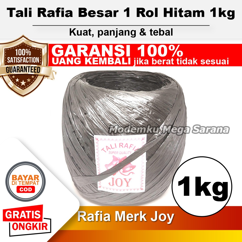 

Tali Rafia Besar 1 Rol Hitam 1kg - Merk Joy