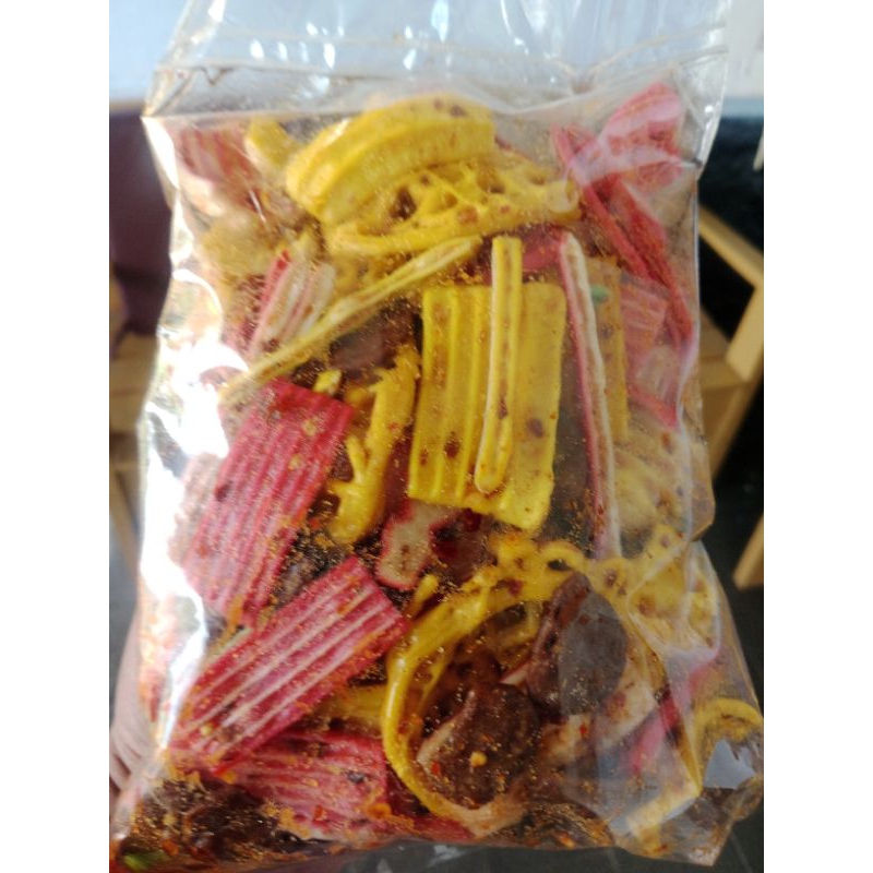 

KRUPUK SEBLAK ASBES BETON MIX/Campur 250gram Pedas Sedang, Pedas chili oil