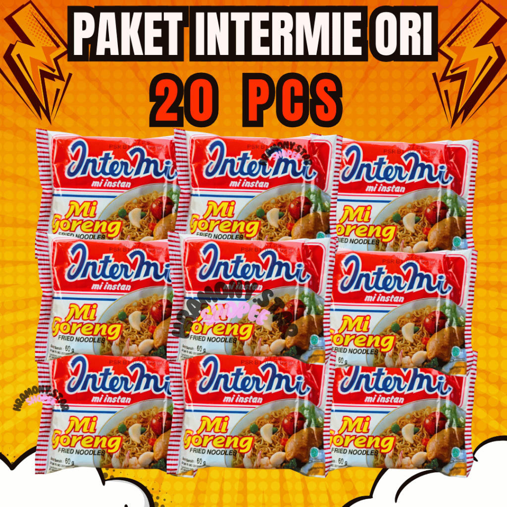 

Promo 20pcs Intermie Original goreng Mie Instant Murah poll Harga Grosir
