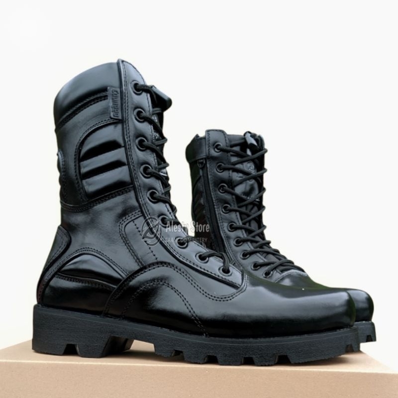 Caanggo - Sepatu PDL Kulit Sapi Asli Terbaru PDL TNI POLRI SATPAM SECURITY Original Caanggo