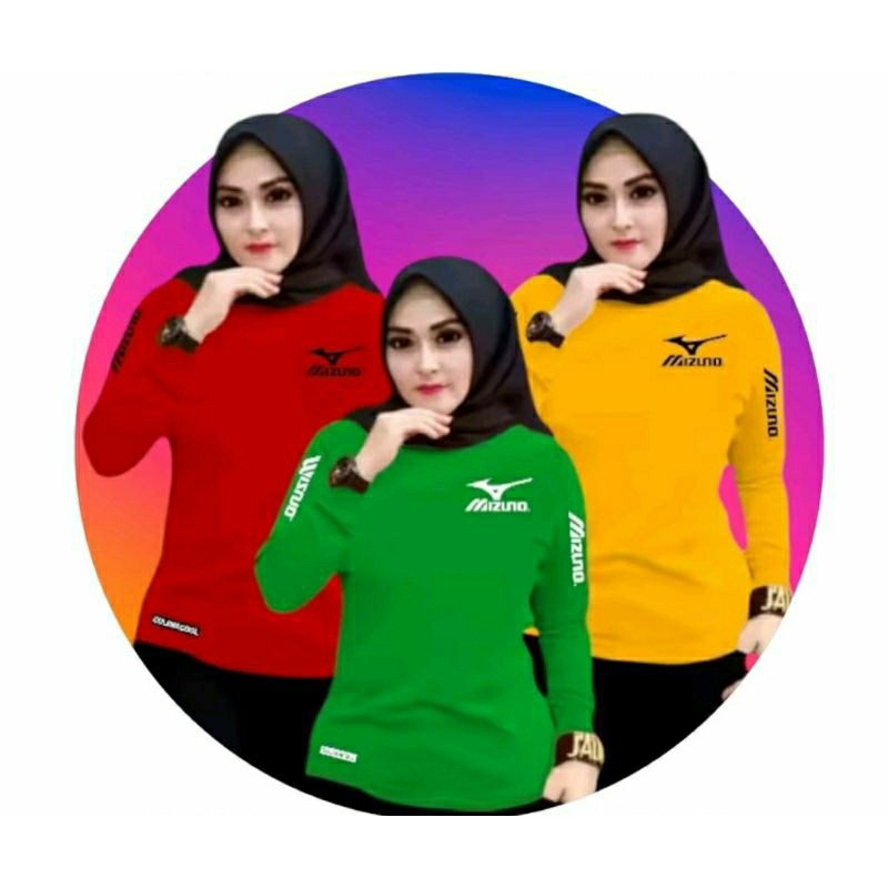 kaos olahraga wanita lengan panjang | baju sport wanita sporty