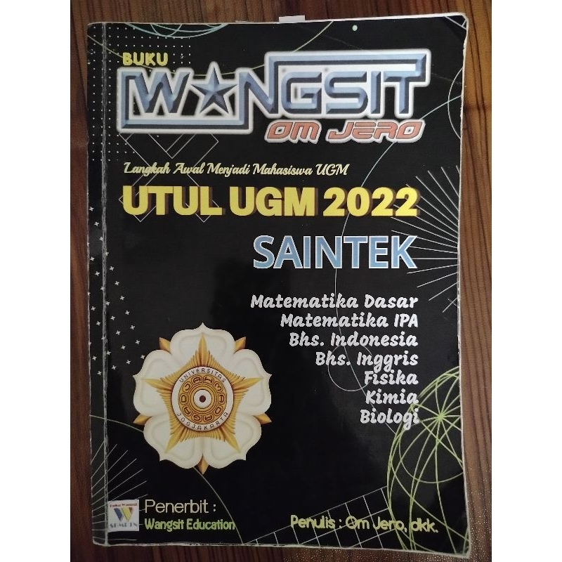 BUKU PRELOVED | WANGSIT OM JERO | UTUL UGM SAINTEK | BUKU WANGSIT UTUL UGM SAINTEK