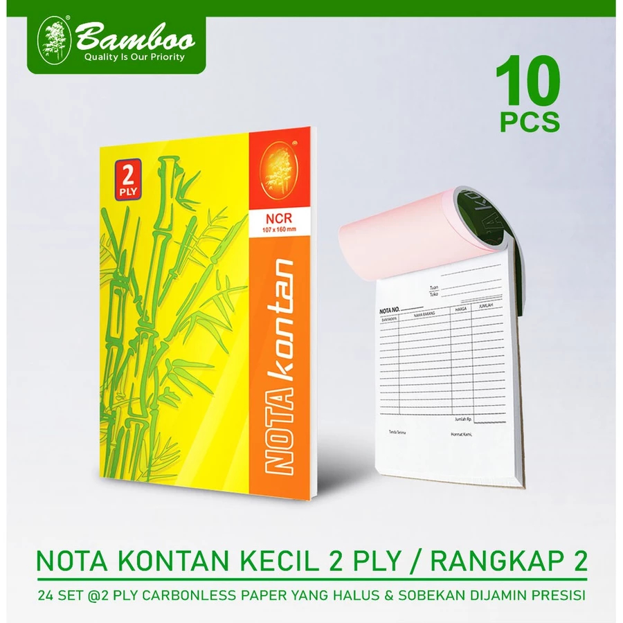 

Bamboo Nota Kontan kecil 2 PLY / rangkap 2 Carbonless