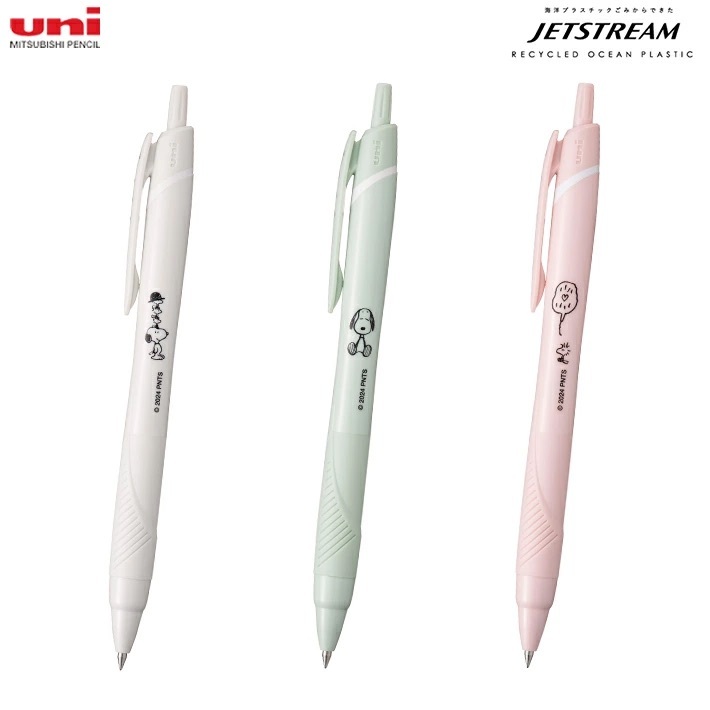 

Uni Jetstream Standard Peanuts Snoopy Woodstock Ballpoint Oil Ink Pen 0.5mm Pulpen Limited Edition