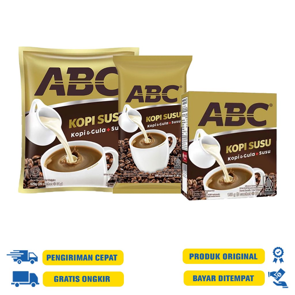 

ABC Kopi Susu Bag 20x31Gr | 10x30Gr | Box 5x30Gr