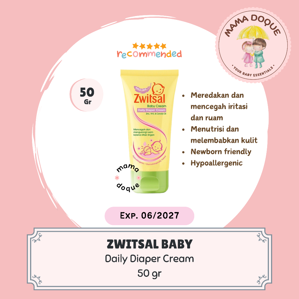 Zwitsal Baby Daily Diaper Cream 50gr / Zwitsal Krim Ruam Popok