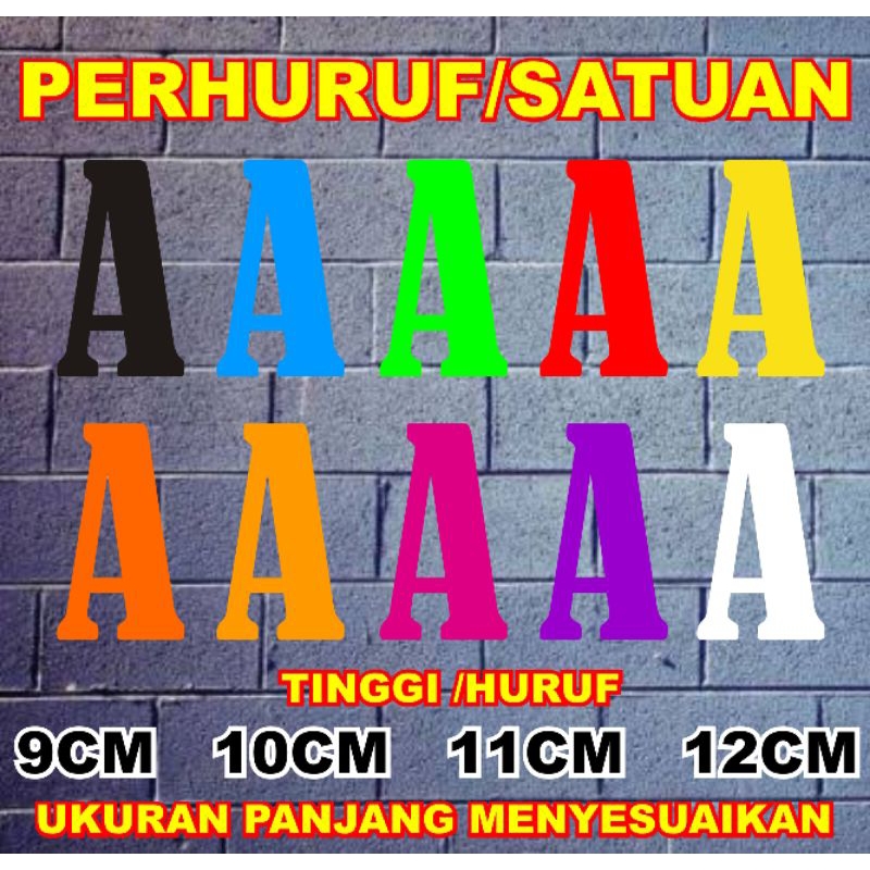 stiker cutting stiker huruf nama bebas