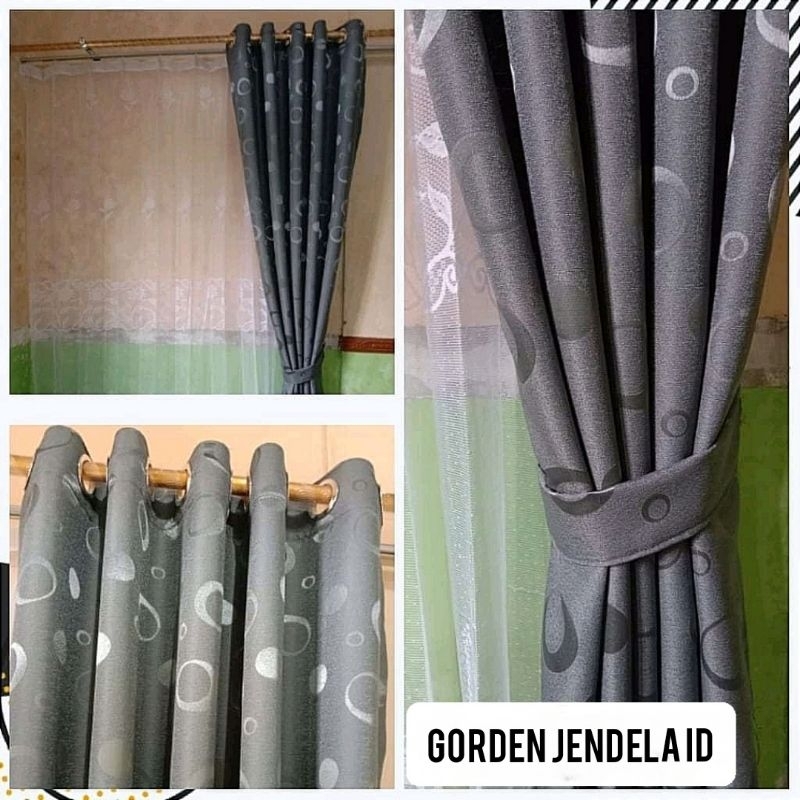 Gorden Tebal Motif Hordeng Jendela Pintu Murah Berkualitas Panjang 2 Meter 230 cm 250 cm